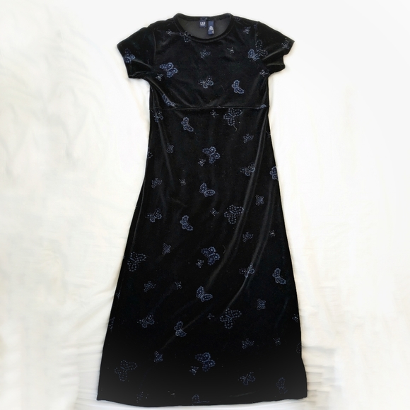 GAP Dresses & Skirts - y2k velvet butterfly dress